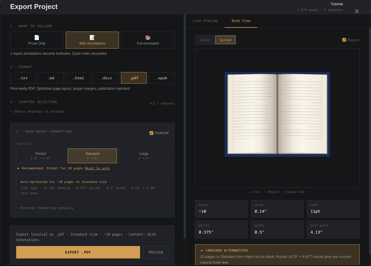 File Export Menu
